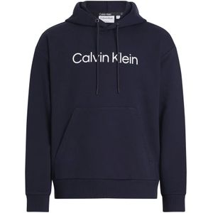 Calvin Klein, Sweatshirts & Hoodies, Heren, Blauw, L, Nachtelijke Hemel Comfort Hoodie