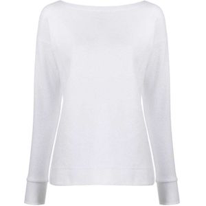 Calvin Klein, Truien, Dames, Blauw, L, Blauwe Textiel Sweater