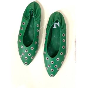 Roseanna, Schoenen, Dames, Groen, 36 EU, Leer, Charlotte Ballerina Flats Groen Leer