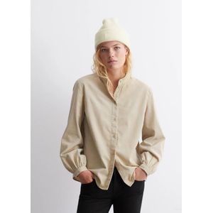 Marc O'Polo, Blouses & Shirts, Dames, Beige, XS, Katoen, Blouse met opstaande kraag