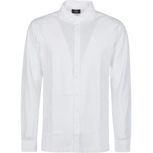 Barba Napoli, Overhemden, Heren, Wit, M, Katoen, Bianco Lange Mouwen Shirt