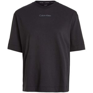 Calvin Klein, Tops, Dames, Zwart, L, T-Shirt Ck Performance Pw - Ss T-Shirt (Rel Zwart Schoonheid