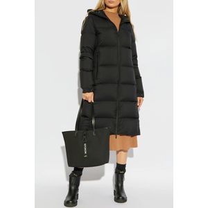 Moncler, Jassen, Dames, Zwart, M, Leer, Jas Arredoun