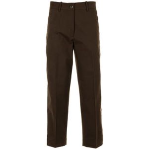 Nine In The Morning, Bruine Broek Stijlvolle Pantalone Bruin, Dames, Maat:W30