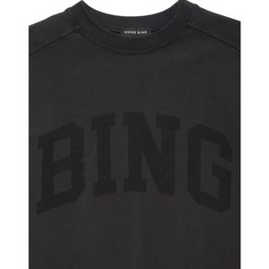 Anine Bing, Tops, Dames, Zwart, S, Katoen, Bedrukt Katoenen T-shirt