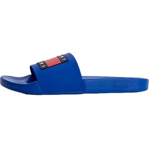 Tommy Hilfiger, Schoenen, Heren, Blauw, 42 EU, Slippers