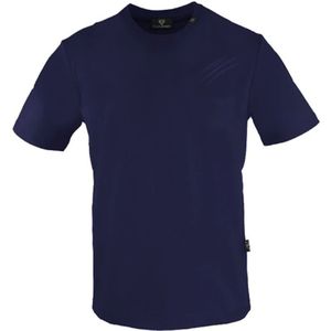 Plein Sport, Tops, Heren, Blauw, XL, Katoen, Heren Katoenen Logo Print T-shirt