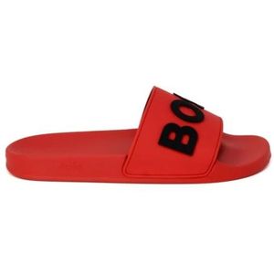 Hugo Boss, Rode Rubberen Slippers Rood, Heren, Maat:44 EU