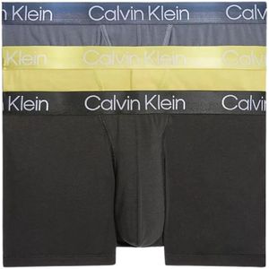 Calvin Klein, Ondergoed, Heren, Veelkleurig, M, Katoen, Minimalistische Structuur Boxershorts 3-Pack