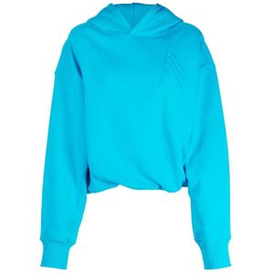 The Attico, Sweatshirts & Hoodies, Dames, Blauw, S, Katoen, Hoodies