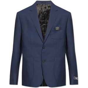 Versace, Wollen blazer Blauw, Heren, Maat:L