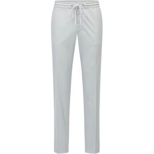 Hugo Boss, Broeken, Heren, Grijs, XS, Katoen, Slim Fit Elastische Katoenen Broek Grijs