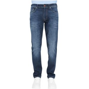 Selected Homme, Jeans, Heren, Blauw, W36, Denim, Donkerblauwe Denim Regular Fit Jeans