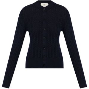 Ami Paris, Truien, Dames, Blauw, L, Wol, Cardigans