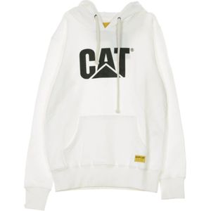 Cat, Sweatshirts & Hoodies, Heren, Wit, L, Grote Logo Hoodie - Streetwear Collectie