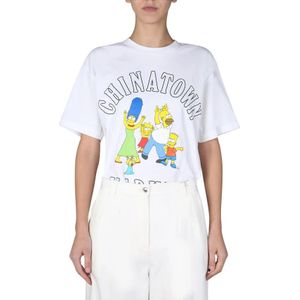 Chinatown Market, Tops, Dames, Wit, S, Family Simpson T-shirt