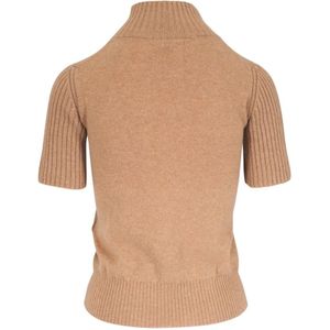 Khaite, Truien, Dames, Beige, S, Kasjmier, Beige Sweater Dameskleding