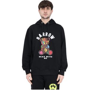 Barrow, Sweatshirts & Hoodies, Heren, Zwart, XL, Katoen, Zwarte Unisex Sweatshirt met Logo Print
