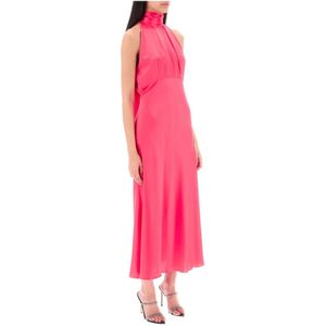 Saloni, Maxi Kleedjes Roze, Dames, Maat:M