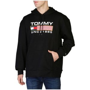 Tommy Hilfiger, Sweatshirts & Hoodies, Heren, Zwart, S, Katoen, Dm 0Dm 15009