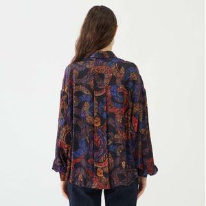 Just Cavalli, Blouses & Shirts, Dames, Veelkleurig, S, Slangenprint Viscose Shirt