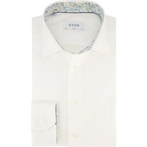 Eton, Overhemden, Heren, Wit, 8Xl, Katoen, Klassieke Fit Wit Zakelijk Overhemd