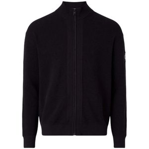 Calvin Klein, Truien, Heren, Zwart, L, Stijlvolle Gebreide Cardigan Sweater