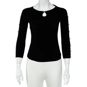 Armani Pre-owned, Pre-owned, Dames, Zwart, M, Pre-owned Knit tops