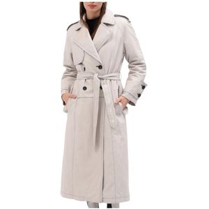 Beatrice .b, Witte lederlook trenchcoat Wit, Dames, Maat:S