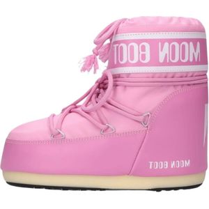 Moon Boot, Schoenen, Dames, Roze, 39 EU, Nylon, Roze Nylon Snowboots Icon Low