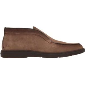 Santoni, Schoenen, Heren, Bruin, 42 1/2 EU, Bruine Slip-On Laarzen met Elastische Banden