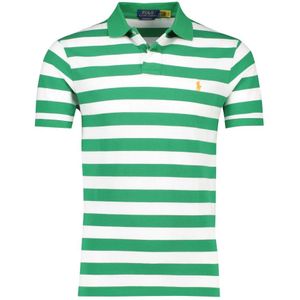 Ralph Lauren, Tops, Heren, Groen, L, Katoen, Gestreept Groen Polo Shirt