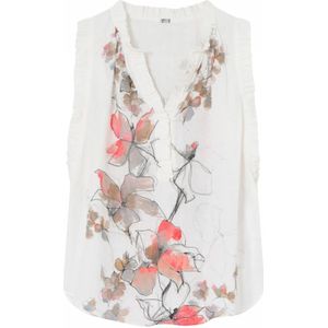 Gustav, Top met Grafische Print en Ruches Veelkleurig, Dames, Maat:M