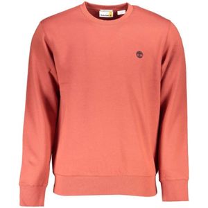 Timberland, Sweatshirts & Hoodies, Heren, Rood, S, Katoen, Stijlvol Roze Fleece Sweatshirt