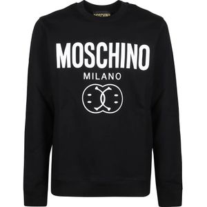 Moschino, Sweatshirts & Hoodies, Heren, Zwart, M, Fantasia Sweatshirt Upgrade Stijlvol Luxe