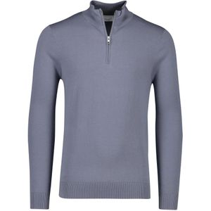 Profuomo, Truien, Heren, Blauw, L, Katoen, Blauwe Half Zip Sweater
