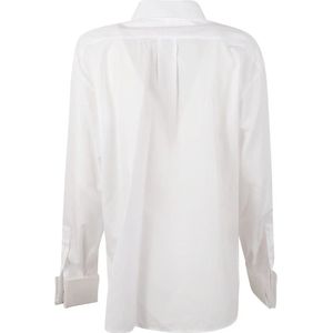 Saint Laurent, Blouses & Shirts, Dames, Wit, L, Katoen, Witte Herenshirt