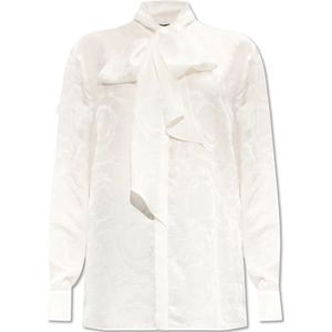 Versace, Blouses & Shirts, Dames, Wit, 2Xs, Barocco overhemd