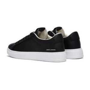 Crime London, Schoenen, Heren, Zwart, 43 EU, Leer, Casual leren sneaker met rubberen zool