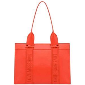 Love Moschino, Tassen, Dames, Rood, ONE Size, Polyester, Tote Bags
