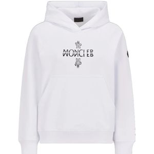 Moncler, Sweatshirts & Hoodies, Dames, Wit, M, Hoodie