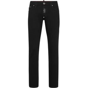 Philipp Plein, Jeans, Heren, Zwart, W30, Denim, Slim-fit Jeans