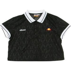 Ellesse, Geknipte Polo - Zwart Zwart, Dames, Maat:S