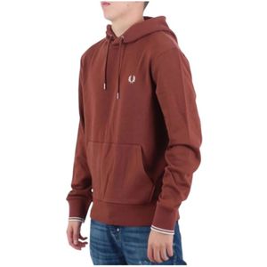 Fred Perry, Sweatshirts & Hoodies, Heren, Bruin, L, Stijlvolle Sweatshirt voor Mannen