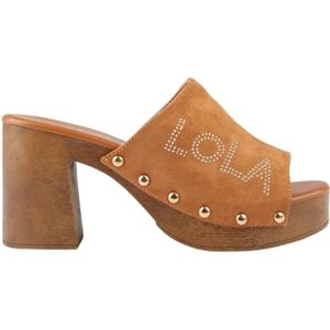 Lola Casademunt, Bruine Casual Synthetische Klomp Bruin, Dames, Maat:36 EU