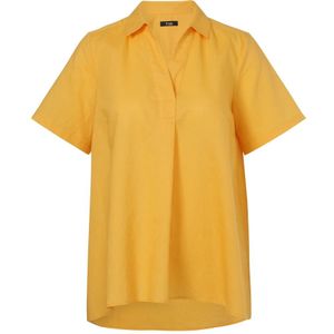 Frapp, Blouses & Shirts, Dames, Oranje, 5Xl, Tuniek Overhemdkraag Half Mouw