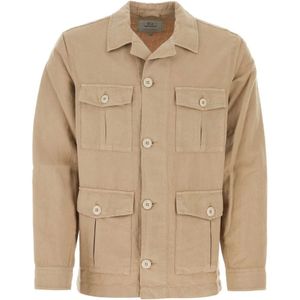 Woolrich, Jassen, Heren, Beige, S, Katoen, Light Jassen