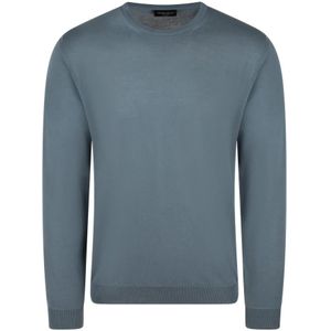 Roberto Collina, Sweatshirts & Hoodies, Heren, Blauw, S, Katoen, Sweatshirts