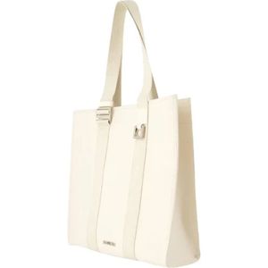 Jacquemus, Tassen, Dames, Wit, ONE Size, Katoen, Cotton shoulder-bags