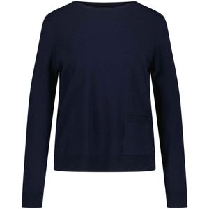 Marc Cain, Truien, Dames, Blauw, M, Viscose Mix Pullover